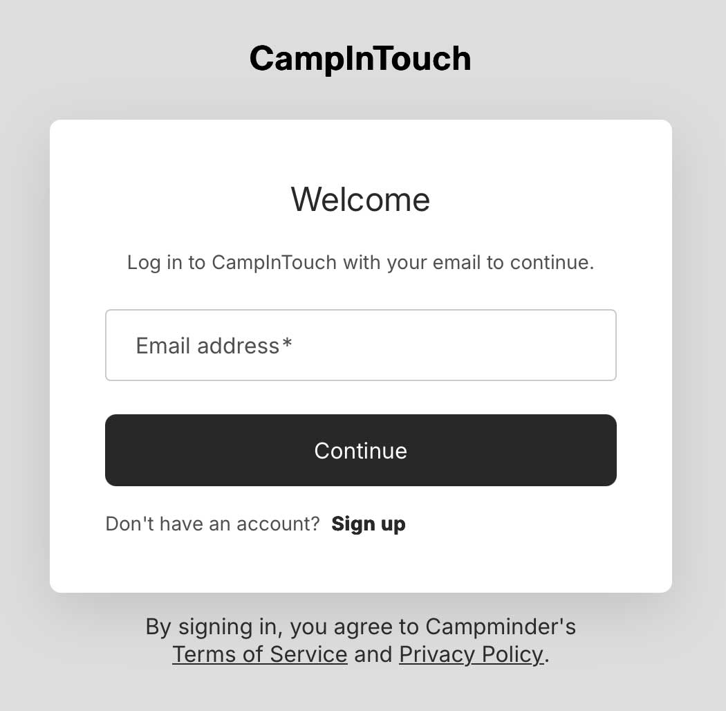 Campintouch login